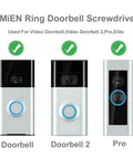 Screwdriver With Double Head Torx T6 T15 For Ring Video Doorbell Systems Including Doorbell 2 Pro And Elite Battery Change And Charge Replacement And Wifi Password Reset Access, showing compatible doorbells.