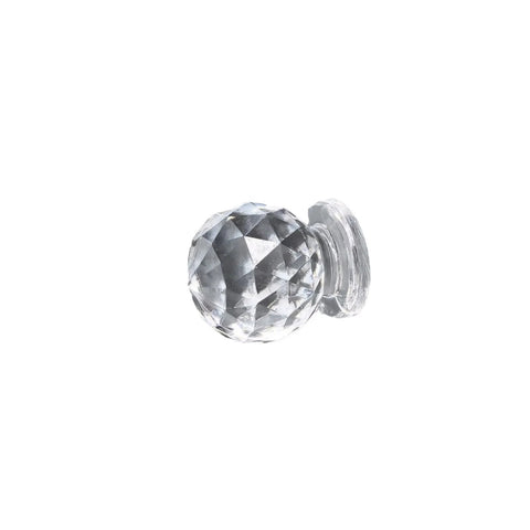 Mini Transparent Acrylic Knobs Spherical Glass Handles For Makeup Boxes Drawers And Cabinets 20 Pcs 17x20mm Glue Bonded Installation