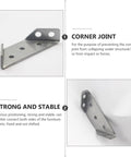 Heavy Duty Trapezoid Corner Brackets Stainless Steel 10 Pack For Shelves And Furniture Durable Rust Resistant