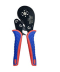 Super Versatile Wire Ferrule Crimping Tool Kit With Ergonomic Pliers And Hexagonal Dies For 0.08-16mm² Cables, Perfect Pro Gear For Electricians, black crimping pliers with blue red handles
