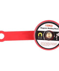 Heavy Duty 2 Inch Magnetic Welder Locator And Grounder Electrode Holder With Shock Resistant Plastic Shell For Easy Access Daily Workshop Welding Jobs, red magnetic welding block with handle, 15KG capacity.