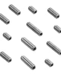 Huge 400 Piece M2.5 By Four, Six, Eight And Ten Millimeter A2-70 Stainless Steel Cup Point Grub Screws Set With Allen Head Hex Socket Assortment Kit DIN916 GB80 For DIY Projects