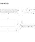 Technical drawing showing dimensions for Depth Adjustable 19 Inch Rack Mount Din Rail Rack Ready Chassis With Aluminum Bracket