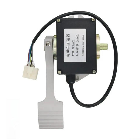Heavy Duty Metal Throttle Foot Pedal For Golf Cart And Electric Vehicle Works Like A Dream With Ip55 Waterproof Seal And 0 To 5K Ohm Output visible from the side