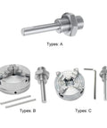 Mini Lathe Chuck Set Self Centering Zinc Alloy 3 Jaw And 4 Jaw Chucks With Connecting Rods Type B for Woodworking Lathe