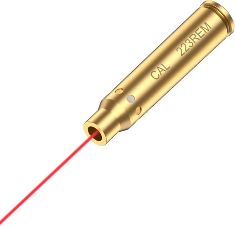 Laser Bore Sighter For 223 5.56mm Rifles Red Dot Boresighter With Batteries Caliber Specific Gauge Fast Zeroing Brass Construction