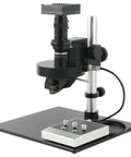 Pro-Grade Industrial Video Measuring Microscope Camera With 4K 2K 1080P HDMI Output, 120X Zoom, 2D 3D Inspection, C-Mount Lens, 360-Degree Electric Rotation, Rugged LED Lighting, High-Res Live View For Precision Microscale Work on black base