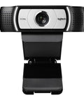 No Fuss Straight Up 1080p HD Business Webcam With 90 Degree Wide Angle Lens Pan Tilt Dial 4X Digital Zoom And Heavy Duty Tripod Clip