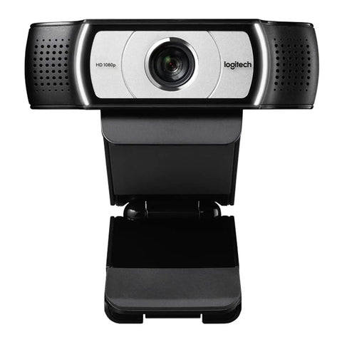 No Fuss Straight Up 1080p HD Business Webcam With 90 Degree Wide Angle Lens Pan Tilt Dial 4X Digital Zoom And Heavy Duty Tripod Clip