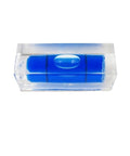1pcs 15 * 15 * 40mm Square Column Water Level Meter Spirit Level Bubble in blue, showing bubble inside clear casing.
