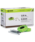 Top Shelf 3 8 Inch Plastic Cap Staples For Housewrap Roofing And Insulation Installations Featuring Bombproof Retention And Premium Weather Proofing Build 2016 Pack with green plastic caps