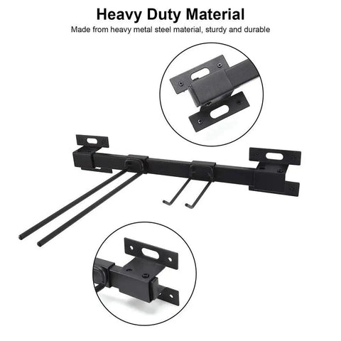 Heavy Duty Garage Ski Storage Rack Wall Mount Holds Up To 10 Pairs Of Skis And Snowboards, 200 Lb Capacity, shown with 3 rails