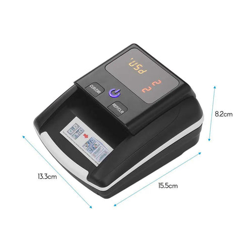 Mini UV Counterfeit Money Detector For USD Euro GBP With UV MG IR Detection, Automatic Verification, LED screen display