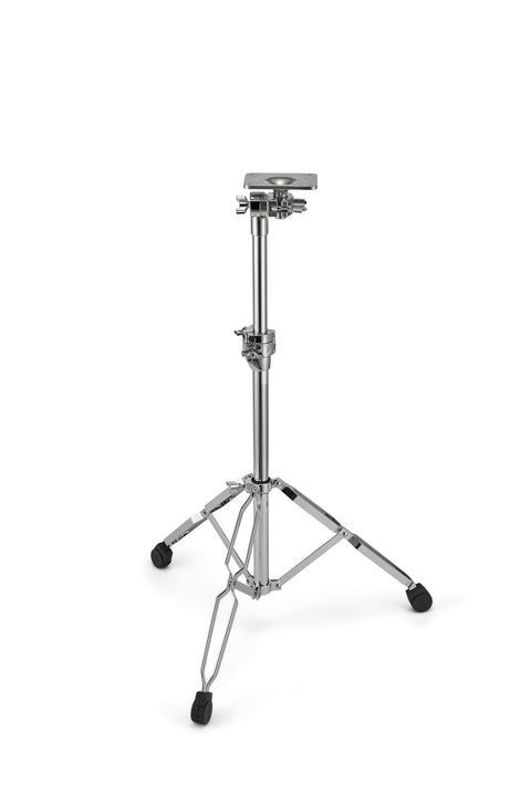 6000 Series Electronic Drum Pad Stand with Universal Mounting Plate, heavy duty, double braced, chrome, adjustable height