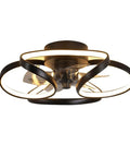 Swanky Smart Ceiling Fan Light Featuring Invisible Blades And Wireless App Control For A Chill Home Vibe Includes Dual Remote Dimmable Led Bulbs And Super Quiet Operation, modern ceiling mount design with visible dimmable LED rings.