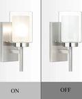 Bold Black 3 Light Vanity Wall Light With Dual Glass Shade Hardwired Indoor Fixture for Bathroom Bedroom or Kitchen shown on and off