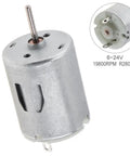 R280 DC Motor 6 To 24 Volt 19800 RPM High Speed Micro Motor with visible terminals and shaft for hobby projects and DIY builds