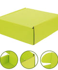 Green Corrugated Paper Boxes 10 Pack Go To Heavy Duty Packing Boxes for shipping with close-up details of corners and edges