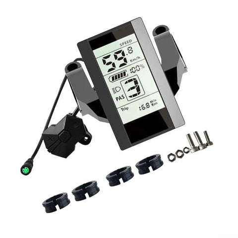Must Have E Bike Display For Bafang 01 02 And HD Motors With Seamless Integration And Accurate Data Transmission Designed For 24V 36V 48V And 60V Battery Systems For A Totally Sweet Ride, metal case with cable and mounts