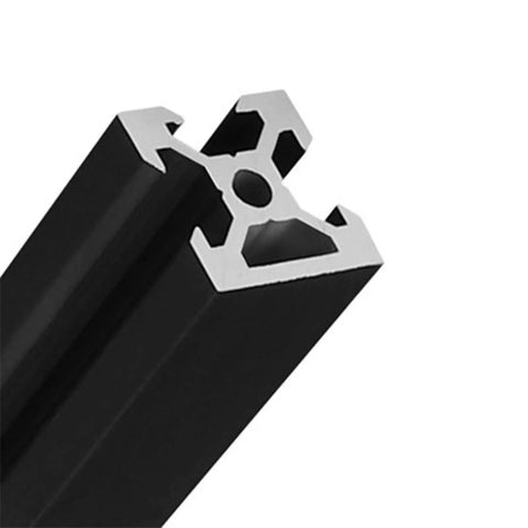 Close-up of Heavy Duty Seven Piece V Slot Aluminum Extrusion 2020 N1 Single Sided Grooved Linear Guide Rail 610 Mm Length.