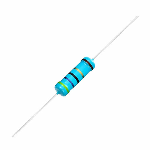 Single 2W 47 Ohm metal film resistor from 30 Pack 2W 47 Ohm Metal Film Resistors 47R Through Hole Current Limiting Tolerance 1 Percent RoHS Certified