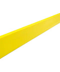Yellow Polyurethane ATV UTV Snow Plow Edge 48x4x0.75 Blank Built Tough and Surface Safe, shown from side angle