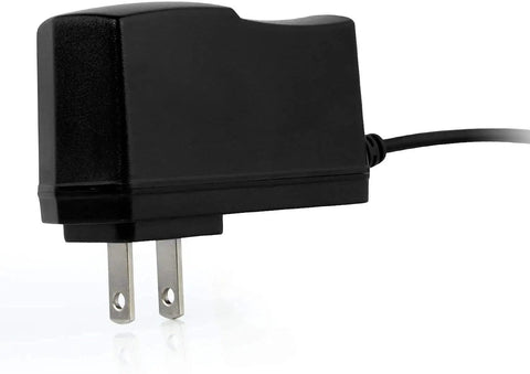 Straight Up Heavy Duty 5 Feet AC Power Adapter For Skil And Bosch Electric Screwdriver Class Two Charging Cord With Cool Temperature Tech Fcc Approved showing black plug and prongs.