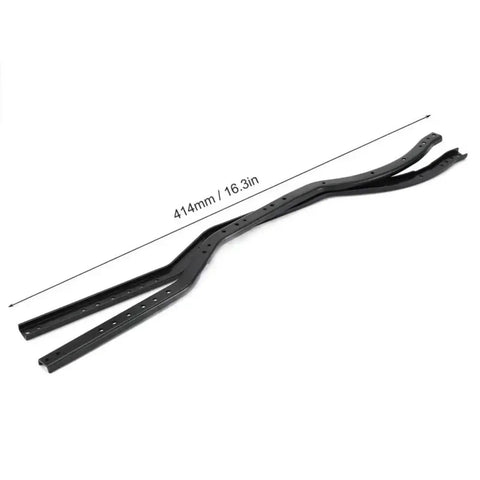 Metal Side Frame Kit For SCX10 II 90046 90047 Chassis Upgrade Black Alloy Girder Beams For RC Crawler, 414mm length