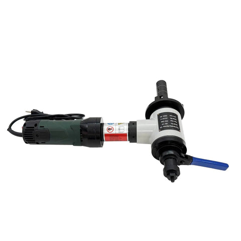 Built Different Portability Meets Insane Cutting Power In This Aluminum Handheld Electric Pipe Beveler And Internally Expanding Chamfering Machine On 220V, showcasing a portable beveling tool.