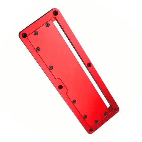 Aluminum Table Saw Throat Plate Flip Adjustable Insert for Most Circular Saws Red Finish Durable Alloy Construction