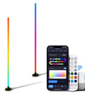 2 Pack Dope RGBIC LED Floor Lamp With App Control And Remote Smart Floor Lamps Compatible With Alexa And Google Assistant