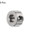 15 Piece Set Screw Shaft Collars 4.05mm Bore 9mm OD 5mm Width Nickel Plated Carbon Steel Drill Stop Collars close-up