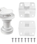 Durable Cooler Replacement Parts Kit With Plastic Hinges And Drain Plug Assembly For 1 Inch Shaft Length, 1 And 2 Pack, Part Number R5214D607G, Compatible With Various Cooler Models, Easy DIY Repair