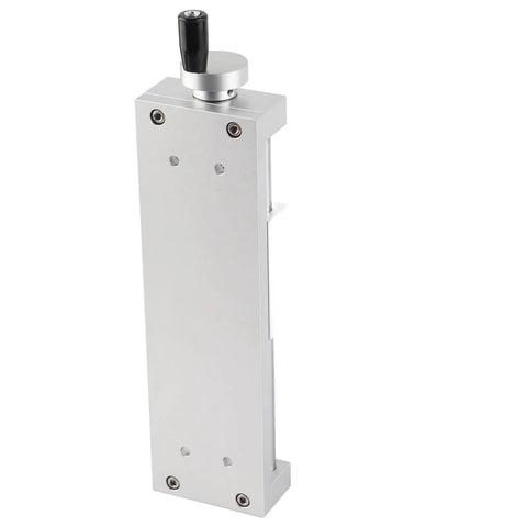 High Precision Manual Linear Stage Sliding Table With 80 By 80 Millimeter Table And 150 Millimeter Stroke For Optical Lab And Precision Inspection, Cross Roller Guides For Ultra Smooth Motion, Aluminum Alloy Construction vertical view