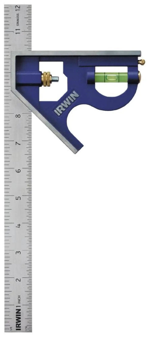 Combination Square 12 Inch With 45 90 Degree Marking And Rustproof Stainless Steel Blade Durable Cast Zinc Body A Real Workhorse