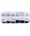 Laptop Screws Replacement Kit, 240 Pieces In M2, M2.5, M3 Sizes, organized in a clear plastic box, ideal for notebook repairs
