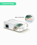 Smooth Analog To Ip Camera Upgrade Kit Using This PoE Over Coax EoC Converter Pair showing built-in heat sink design.