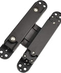 Top Tier Six Inch Hidden Door Hinges With Dead Simple Three Dimensional Tuning And Workhorse Zinc Alloy Build For Smooth Heavy Duty Swings On Flush Panels Up To Forty Four Pounds Load, showing hinge mechanism.