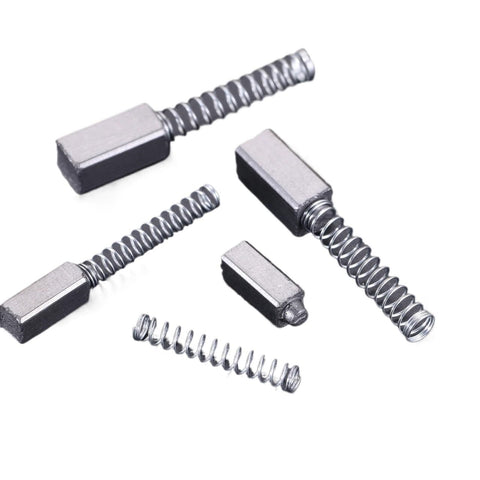 Close-up of 10Pcs Carbon Brushes 5.5x6x12mm Fits Replacement Accessories For Electric Motors Durable Conductivity Ideal Replacement Parts