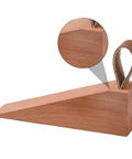 Walnut Wood Door Stopper Wedge With PU Finish Easy Assembly Portable Nordic Style Go To Door Stop Tool For Home And Office Use Decorative