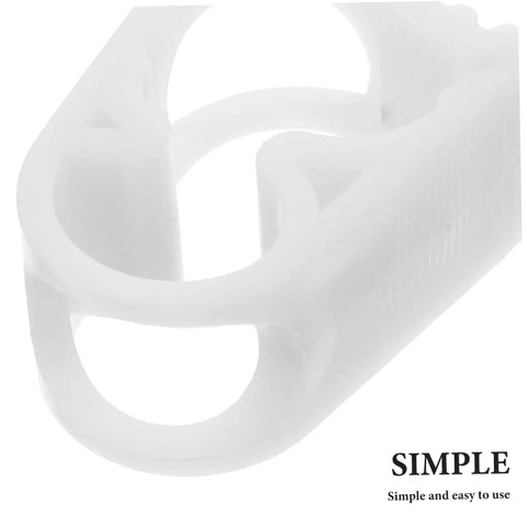 Close-up of white POM clamp from Five Piece Lab Flow Control Clamp Set For Regulator Hoses And Tubes Perfect For Precise Experiments