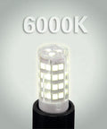 6000K 4 Pack Ba15d LED Bulbs 120V 5W Daylight White 6000K For Sewing Machine Plug And Play Energy Saving Replacement, Non Dimmable, Easy Install, Bright Task Lighting For Crafting And Sewing Projects. close-up bulb in socket