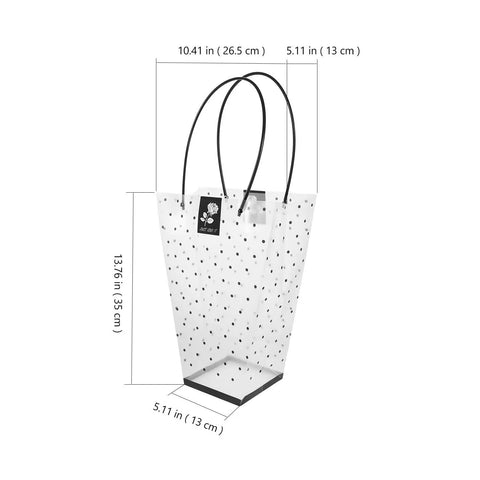 Plastic Flower Bags With Handles For Bouquets And Gifts, Durable Wrapping Bags For Weddings And Floral Arrangements, Easy To Carry And Presentable