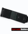 5 Inch Door Hasp Latch Lock In 304 Stainless Steel Matte Black With 1.9 Mm Thickness Laying Flat