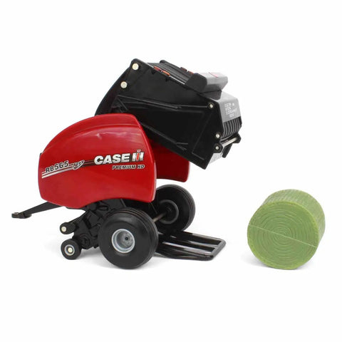 Case IH RB565 Premium HD Round Baler One Thirty Second Scale Diecast Model With Dope Detailing And Working Rear Hatch Ejecting Bales