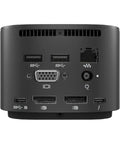 Heavy Duty Thunderbolt Three Dock With Two Hundred Thirty Watt Charger Dual Four K Monitor Support USB C and USB A Ports Ethernet VGA Plus Displayport layout