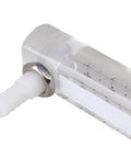 Close-up of Oxygen Gas Flowmeter Acrylic 0.5 To 5 LPM With Control Valve showing threaded connection for industrial oxygen regulation