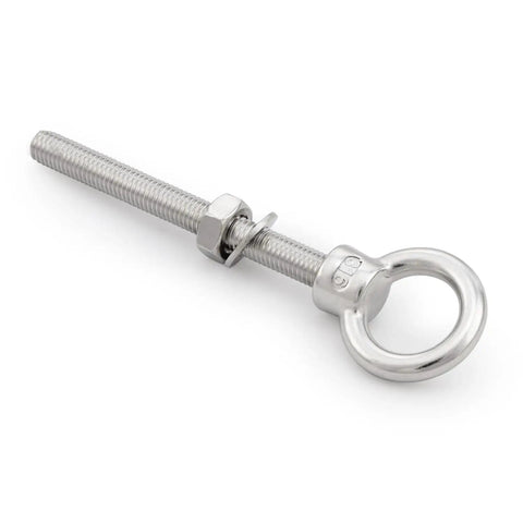 Heavy Duty Eye Bolt Set Of 4 Beefy 316 Stainless Steel Shoulder Eyebolts With Nut And Washer, Marine Grade Threaded Eyebolts