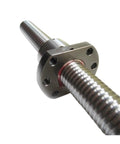 Close-up of Precision Rolled Ballscrew 1000Mm SFU3210 C5 Grade 10Mm Lead Pair With Ball Nut for CNC applications.