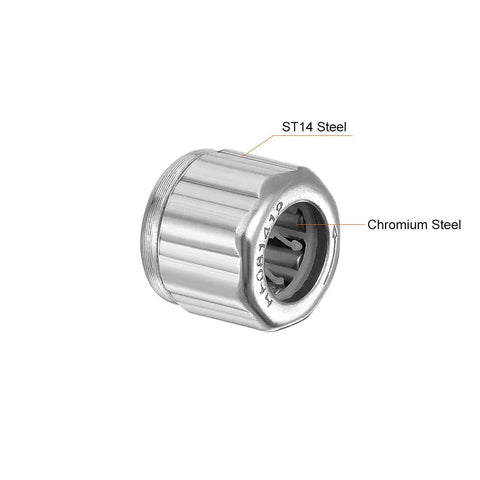 Needle Roller Bearing One Way Clutch Set 8mm Bore 14mm Outer Diameter 12mm Width 3 Pieces Pre Lubricated High Load Capacity No Fuss Install Compact Low Profile For Tight Spaces, ST14 steel clutch bearing